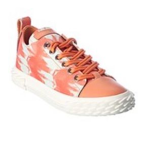 Guiseppi Zanotti blabber leather and canvas sneakers.